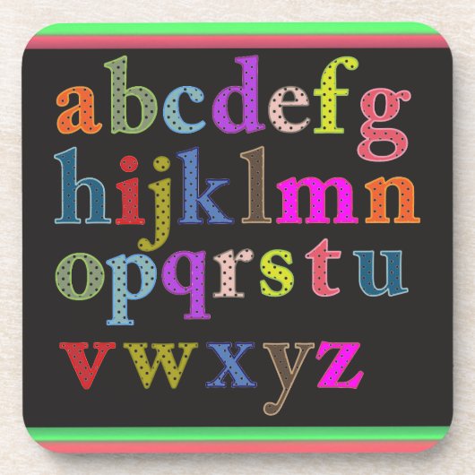 Alphabet Beverage Coaster Bier Onderzetter (Voorkant)