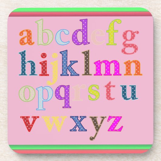 Alphabet Beverage Coaster Bier Onderzetter (Voorkant)