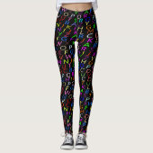 Alphabet Black Leggings (Voorkant)