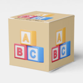 Alphabet Blocks A-B-C Favor Boxes Bedankdoosjes