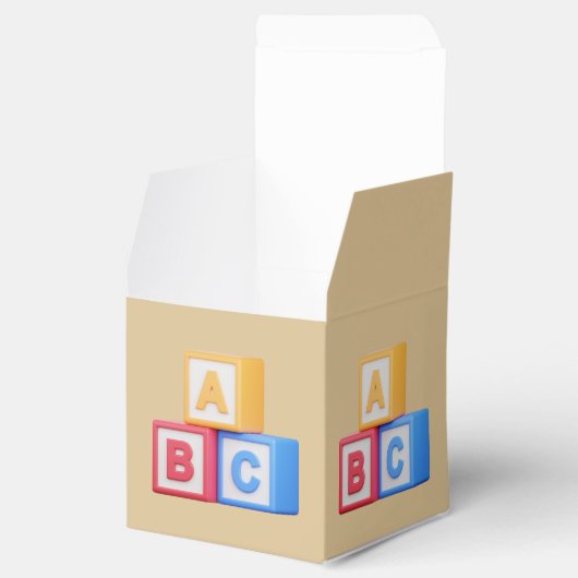 Alphabet Blocks A-B-C Favor Boxes Bedankdoosjes (Geopend)