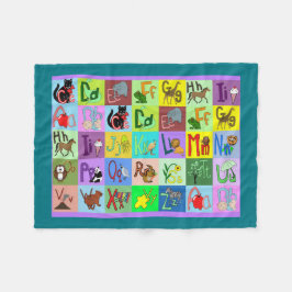 Alphabet Bloedt babydeken Fleece Deken