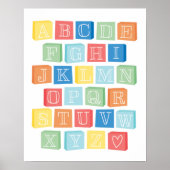Alphabet blokkeert de moderne kunst van kinderen poster (Voorkant)