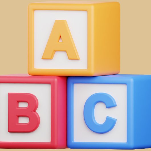 Alphabet Blokken A-B-C Vierdozen Bedankdoosjes