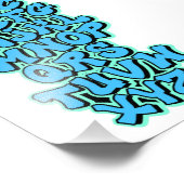 Alphabet Blue / Green Foto Afdruk (Hoek)