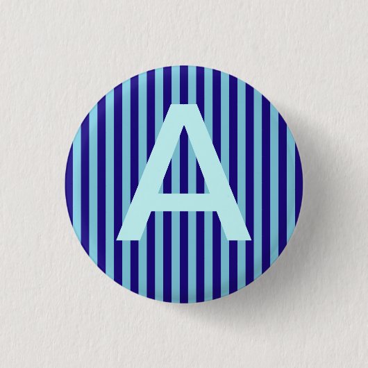 Alphabet Blue Lines Pet Button (Voorkant)