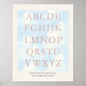 Alphabet – Blush Nurseries ABC Muurkunst (28x35,5  Poster (Voorkant)
