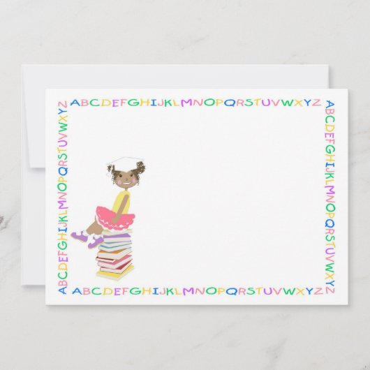 Alphabet Border Kindergarten of Preschool Graduati Aankondiging (Voorkant)