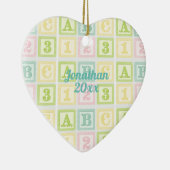 Alphabet Boy Girl Keepomwille Persoonlijke naam Keramisch Ornament (Rechts)