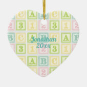 Alphabet Boy Girl Keepomwille Persoonlijke naam Keramisch Ornament (Voorkant)