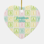 Alphabet Boy Girl Keepomwille Persoonlijke naam Keramisch Ornament (Achterkant)