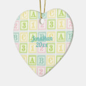 Alphabet Boy Girl Keepomwille Persoonlijke naam Keramisch Ornament (Links)