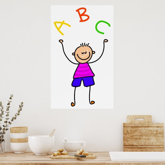 Alphabet Boy Poster (Keuken)