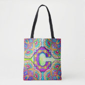Alphabet C mandala Tote Bag (Voorkant)