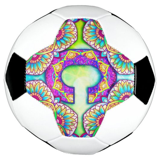 Alphabet C mandala Voetbal (Gedraaid)