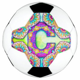 Alphabet C mandala Voetbal