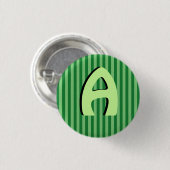 Alphabet Capital Green Lines Button (Voorkant /achterkant)