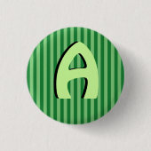 Alphabet Capital Green Lines Button (Voorkant)