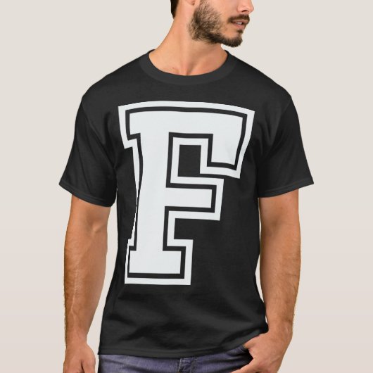 Alphabet capital letter F matching family group ha T-shirt (Voorkant)