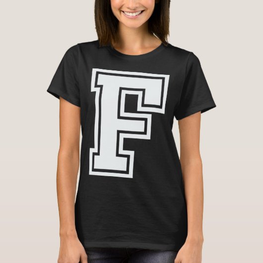 Alphabet capital letter F matching family group ha T-shirt (Voorkant)