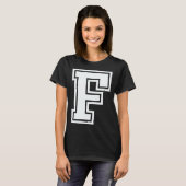 Alphabet capital letter F matching family group ha T-shirt (Voorkant volledig)