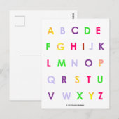 Alphabet Capital Letters Briefkaart (Voorkant / Achterkant)