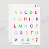 Alphabet Capital Letters Briefkaart (Voorkant / Achterkant)