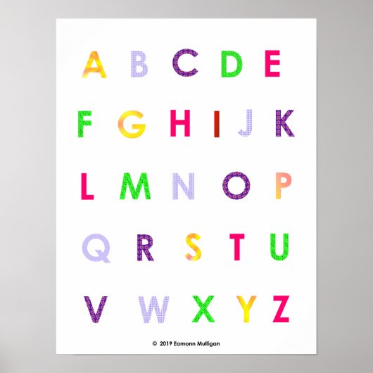 Alphabet Capital Letters Poster (Voorkant)