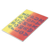Alphabet Chart Upper Hoesje Letters Sunset Notitie Notitieblok (Schuin)