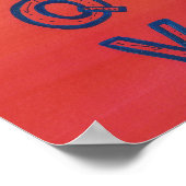 Alphabet Chart Upper Hoesje Letters Sunset Ombre Poster (Hoek)