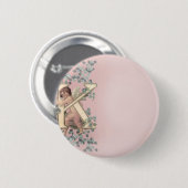 Alphabet Cherub Ronde Button 5,7 Cm (Voorkant /achterkant)