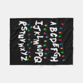 Alphabet Christmas Lights T Shirt Stranger Tee Gif Fleece Deken (Voorkant (Horizontaal))
