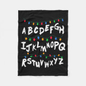 Alphabet Christmas Lights T Shirt Stranger Tee Gif Fleece Deken (Voorkant)