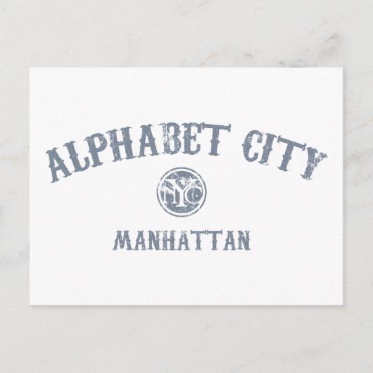Alphabet City Briefkaart (Voorkant)