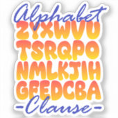 Alphabet Clause in Cobol Programming Sticker (Voorkant)