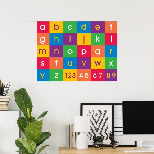 Alphabet Colors Poster (Thuiskantoor)