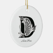Alphabet d, letter d, monogram d, letter d keramisch ornament (Rechts)