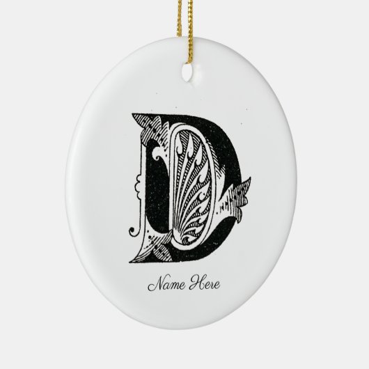 Alphabet d, letter d, monogram d, letter d keramisch ornament (Rechts)