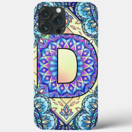 Alphabet D mandala Case-Mate iPhone Case
