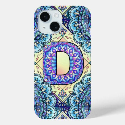 Alphabet D mandala Case-Mate iPhone Case (Achterkant)
