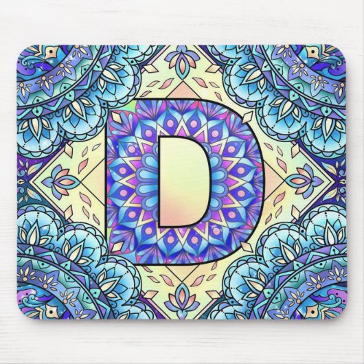 Alphabet D mandala Muismat (Voorkant)