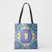 Alphabet D mandala Tote Bag (Voorkant)