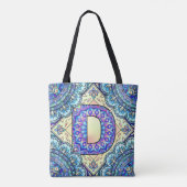 Alphabet D mandala Tote Bag (Achterkant)