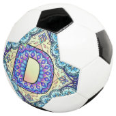 Alphabet D mandala Voetbal (Drie kwart)