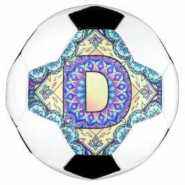 Alphabet D mandala Voetbal