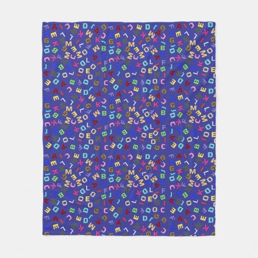 Alphabet design Fleece Blanket (Voorkant)