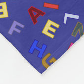 Alphabet design Fleece Blanket (Hoek)