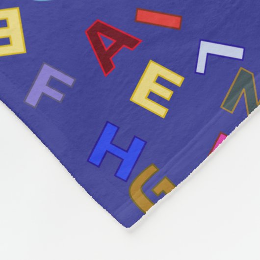 Alphabet design Fleece Blanket (Hoek)