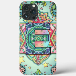Alphabet E mandala Case-Mate iPhone Case