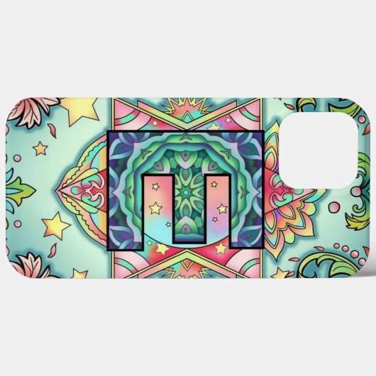 Alphabet E mandala Case-Mate iPhone Case (Achterkant (horizontaal))